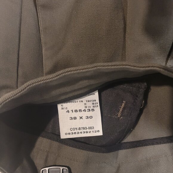 Men's Lee Never Iron Relaxed Fit Front Pleated Slacks Gray Pants Size 38x30 - Picture 3 of 3